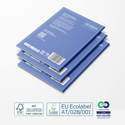 Vimcar Fahrtenbuch, 3er-Pack A5 für PKW – 40 Blatt