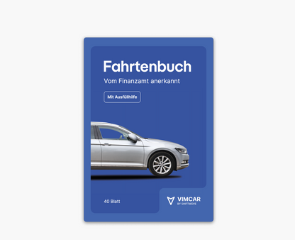 Vimcar Fahrtenbuch A5 für PKW – 40 Blatt, 1 Stück