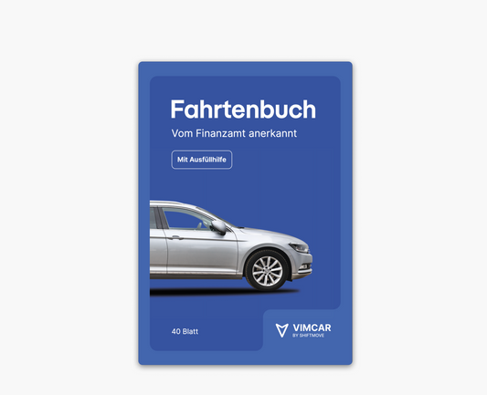 Vimcar Fahrtenbuch A5 für PKW – 40 Blatt, 1 Stück